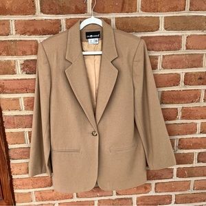 Camel wool blazer by Sag Harbor. Size 12